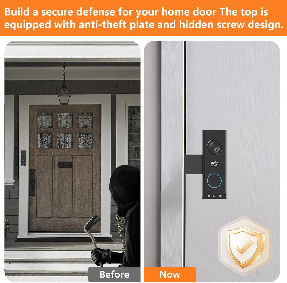 Anti-Theft Door Mount Eufy E340 No-Drill Adjustable Mounting Bracket Eufy Sensor
