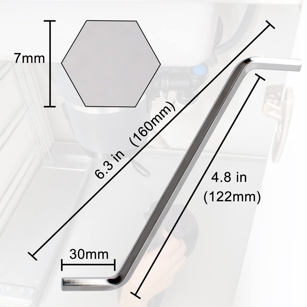 Sankoly 2 Pack Garbage Disposal Wrench Allen Tool Compatible Silver