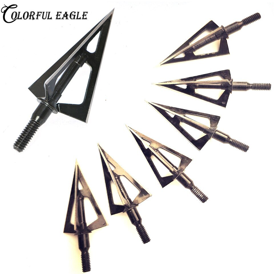 100 Grain Arrowhead Tip Point Telflon Surface Treatment Broadhead Arrow Bow