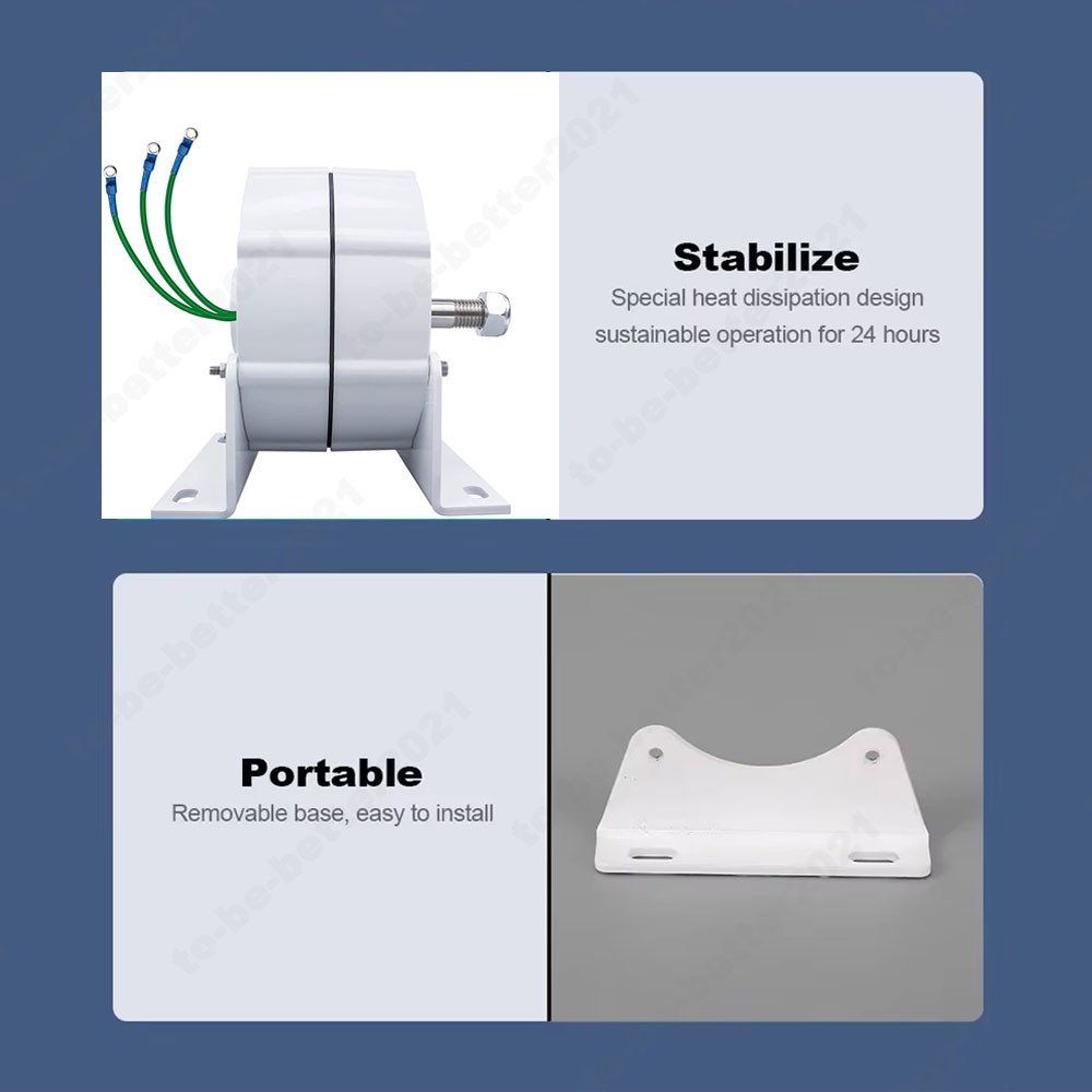 8000W DC 48V Gearless Permanent Magnet Generator forWindmills Turbine Home Use