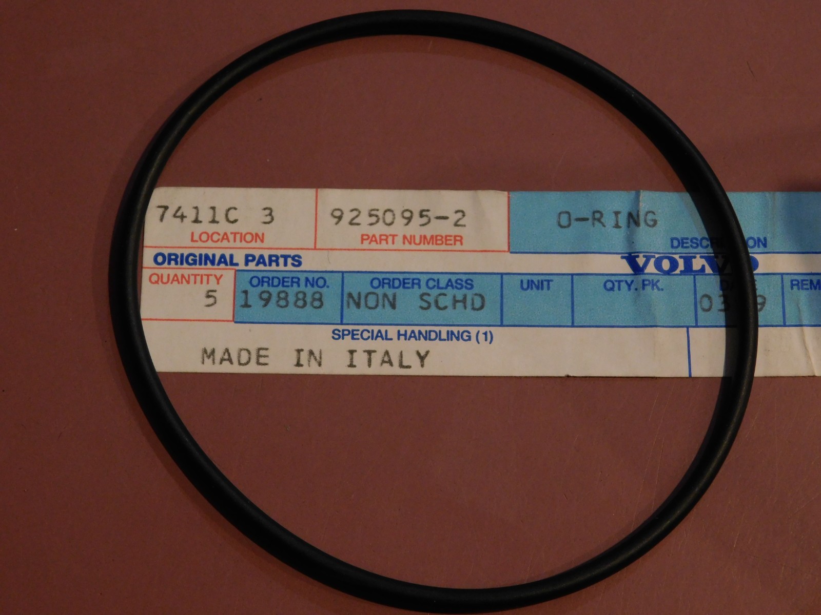 Volvo Penta 925095 O-Ring ORING BRAND NEW GENUINE OE VERY FAST FREE SHIPPING!!!!