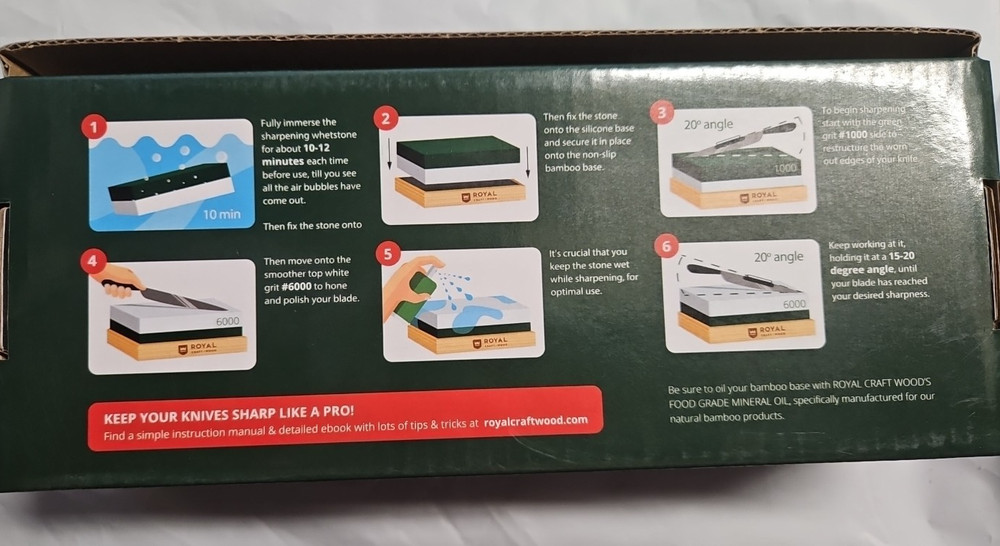 Whetstone Knife Sharpening Kit, White/Green
