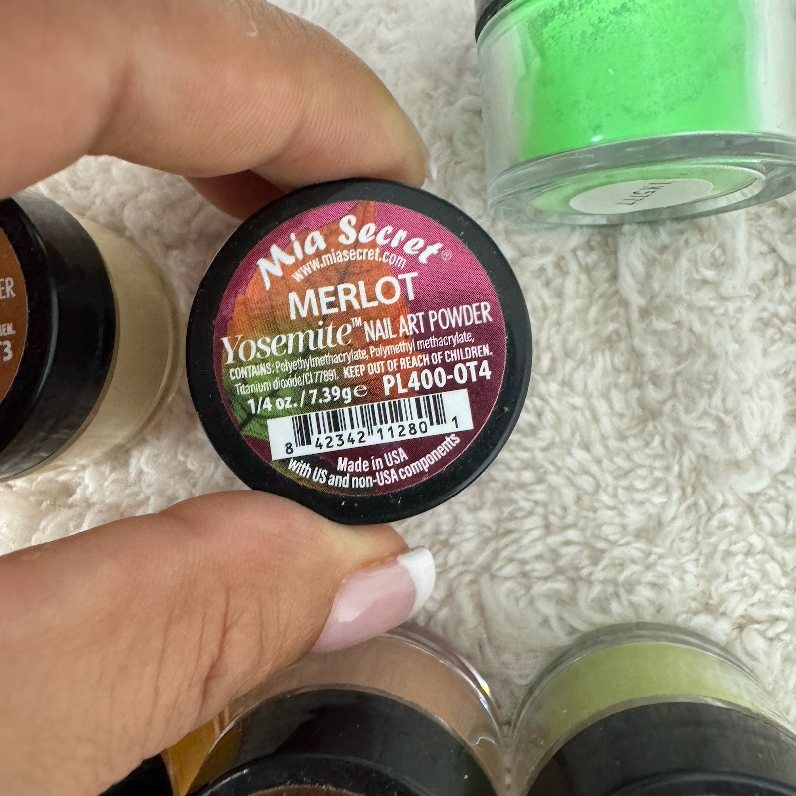 Mia Secret Nail Art Acrylic Professional Powder 10 Colors Sets-Neon Pastel Mixed