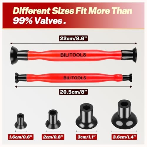 2PCS Valve Lapping Kit with 8 Suction Plates 4 Size, Valve Grinding Tool 2pcs