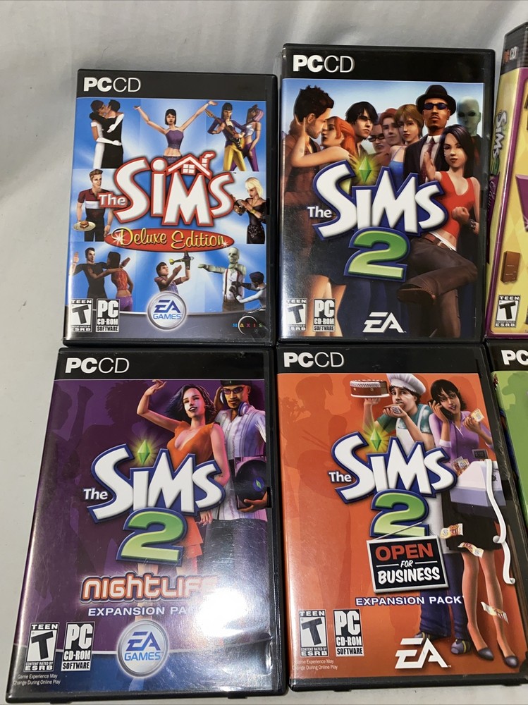 The Sims 2 PC CD-ROM Games Bundle Lot Of 6 Missing 1 Disk
