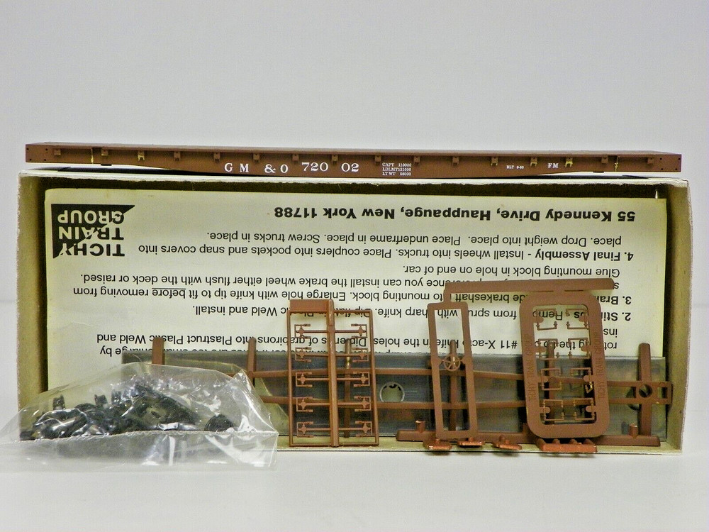 END CAB MODELS HO U/A G. M. & O. 53'6" FLAT CAR #72002