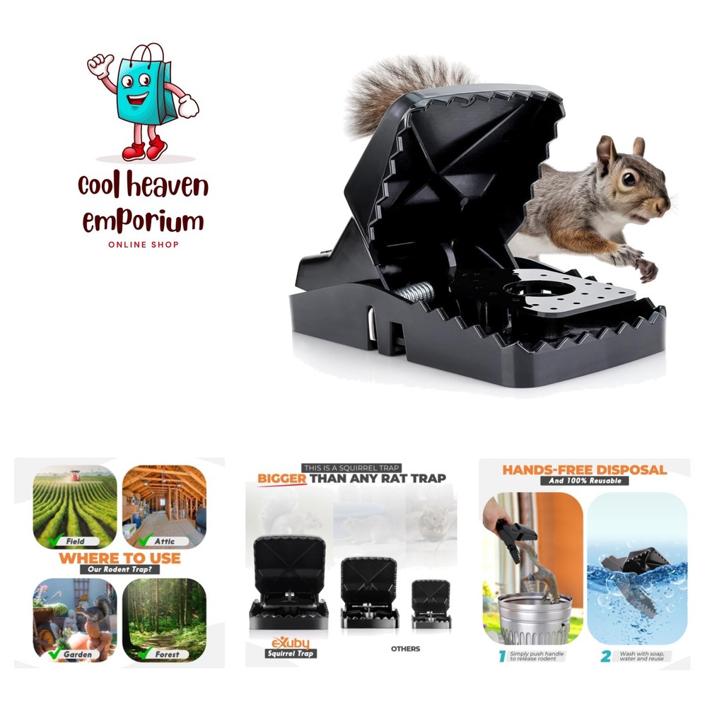 Squirrel Trap 2 Pack - Consistent & Humane Kill Every Time with no Failures -...