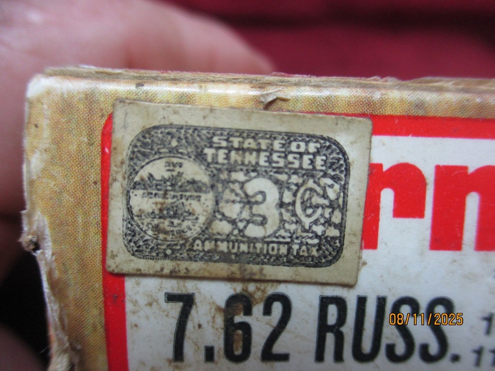 Vintage NORMA 7.62 Russ. 180 gr., Ammo Box, (Empty)