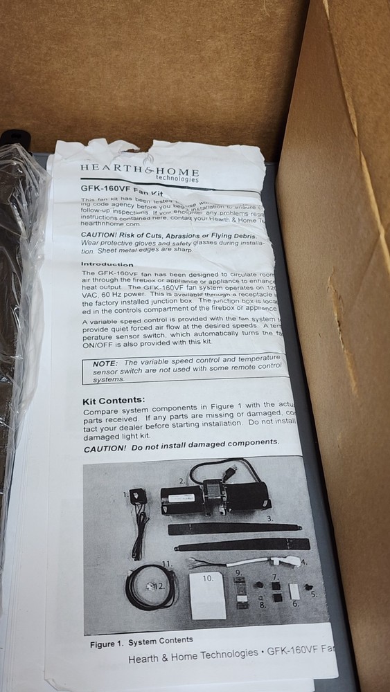 Hearth & Home GFK-160VF Fan Kit