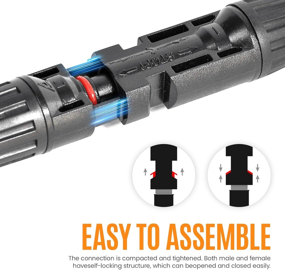 Solar Connector Cable Y Branch Parallel Splitter Adapter for Solar Panel PV