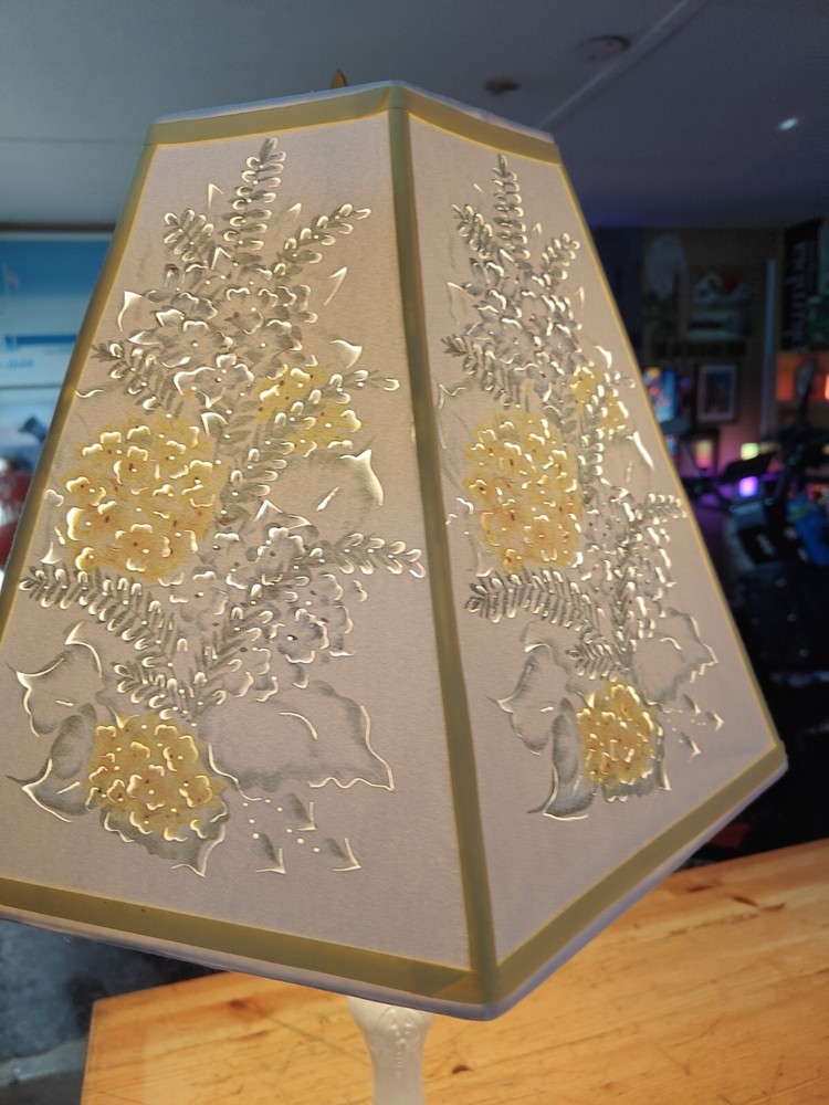 Stunning Lamp W Light Shine Thru Shade