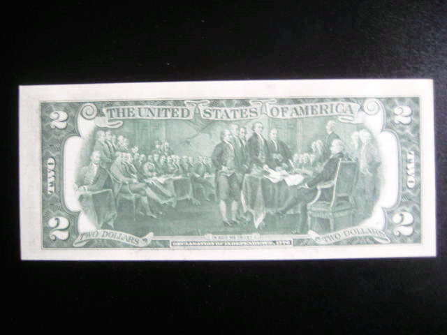 $2 1976 ((SEAL MISALIGNMENT ERROR))FEDERAL RESERVE CHOICE UNC GEM BU NOTE