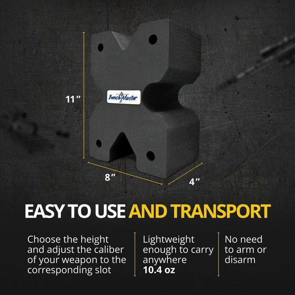 BenchMaster X-Block Shooting Rest, Multiple Sizes, Precision-Enhancing Rifle...