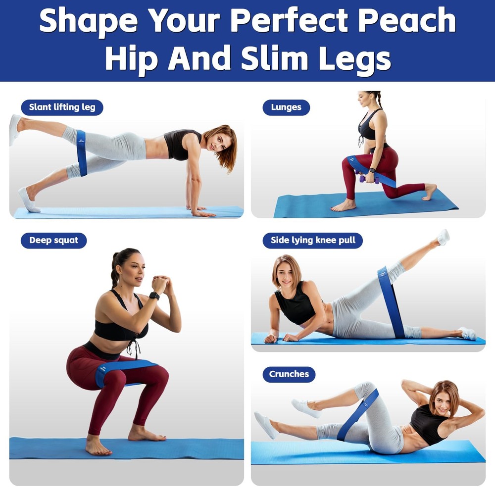 Resistance Bands for Working Out - 5 Exercise Bands Set with Workout Guide - ...