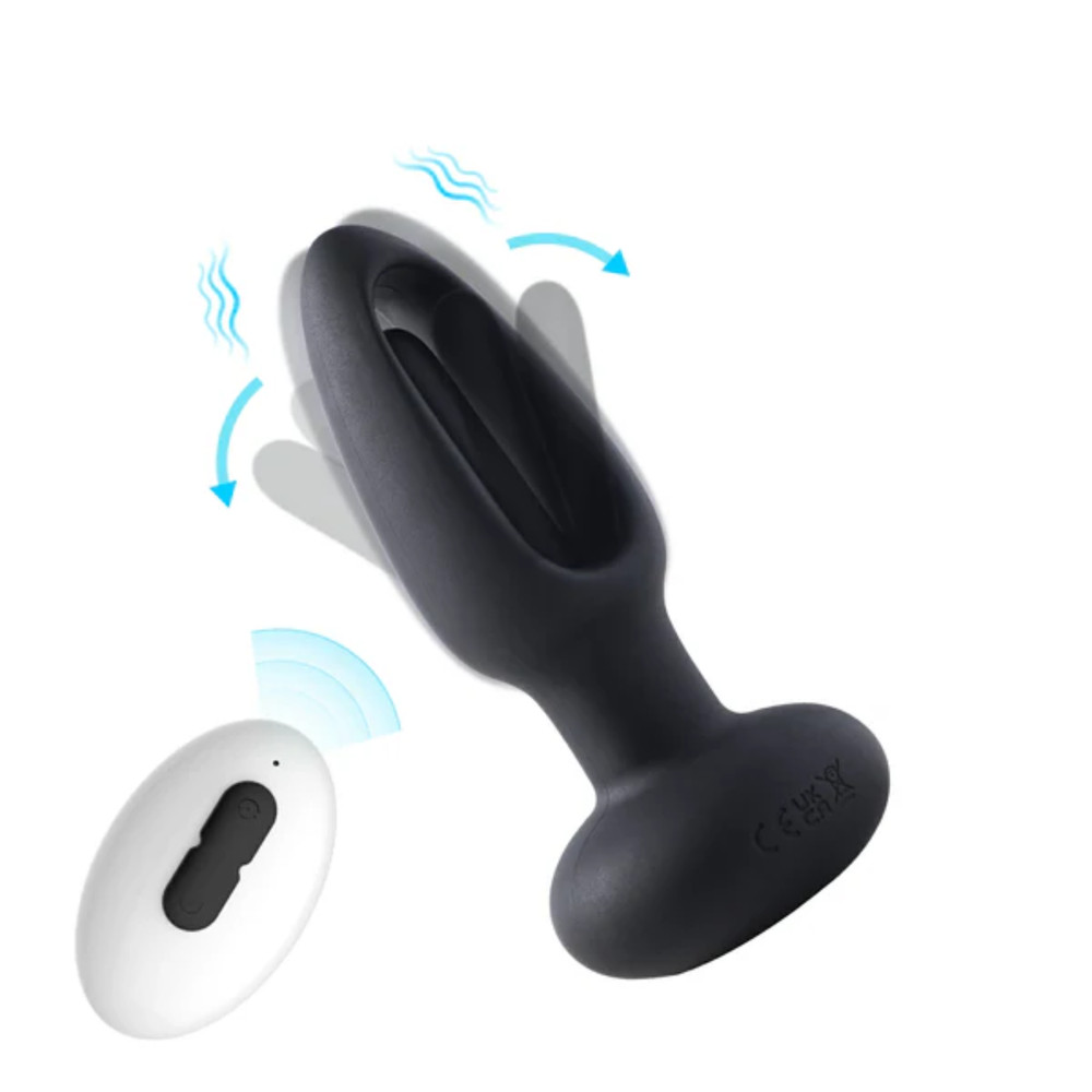Powerful Vibrating Probe Silicone Rechargeable Remote Control Anal Butt Plug
