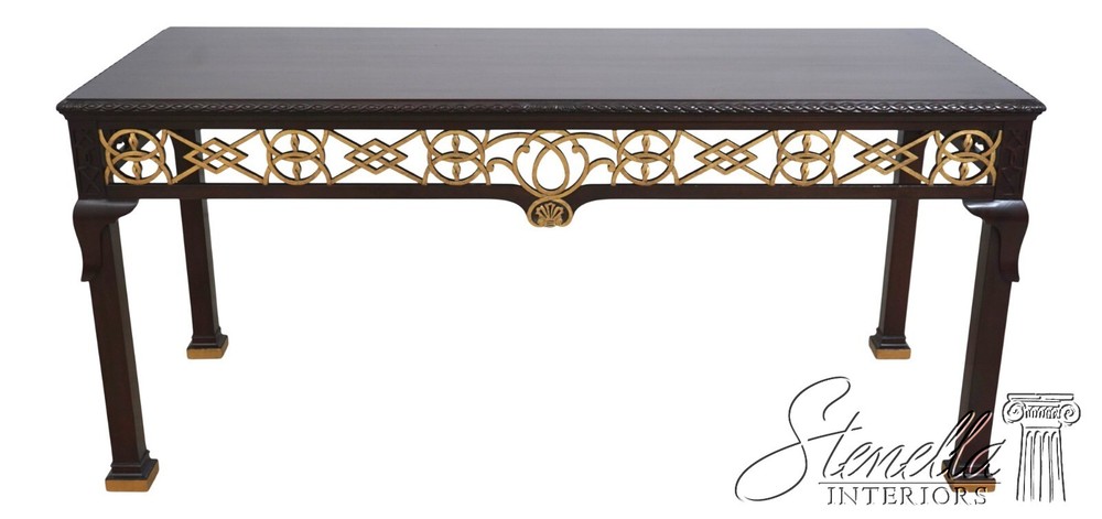 68148: BAKER Chippendale Large Mahogany Library Table