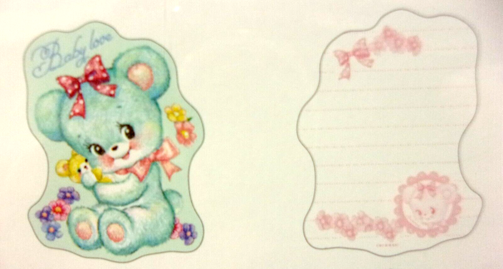 SWIMMER / Baby Love Bear Die Cut Memo / Made in Japan 50 sheets S&C