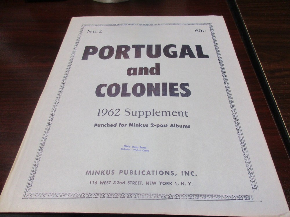 "MINKUS"  1962  SUPPLEMENT PORTUGAL and COLONIES  #2  W/FREE SHIPPING!!!