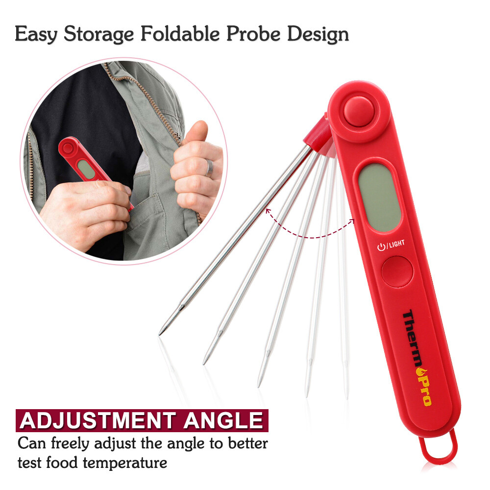 ThermoPro Instant Read Meat Thermometer Digital LCD Cooking BBQ Food Thermometer