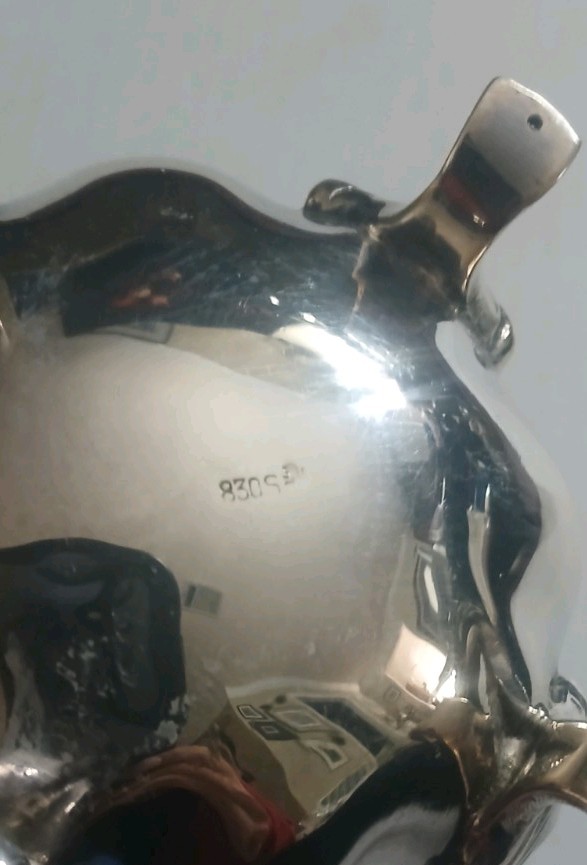 Vintage German 830 Silver Pair of Shakers Signed Deyhle Gebruder