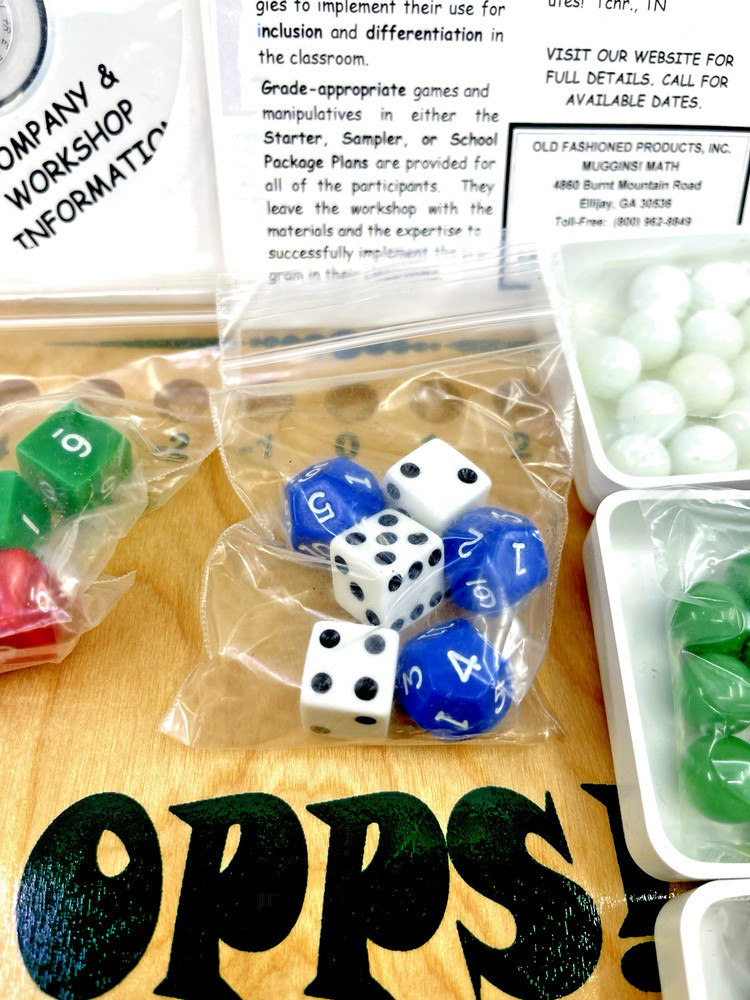 VTG Muggins Oops Algebra Analytical Math Learning Math Games Complete With CD