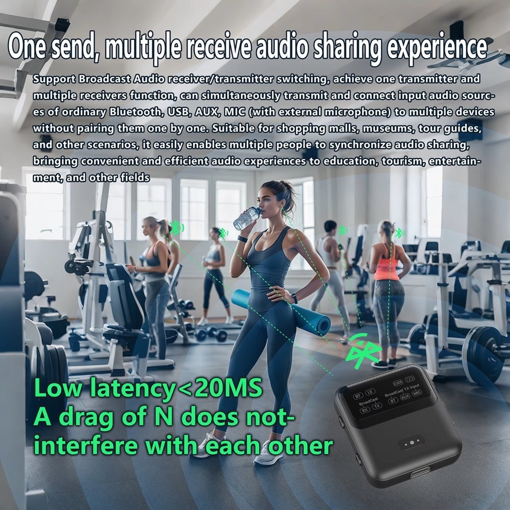 Bluetooth 5.4 Audio Receiver Transmitter -LL//AD LC3 Auracast LE Audio1284