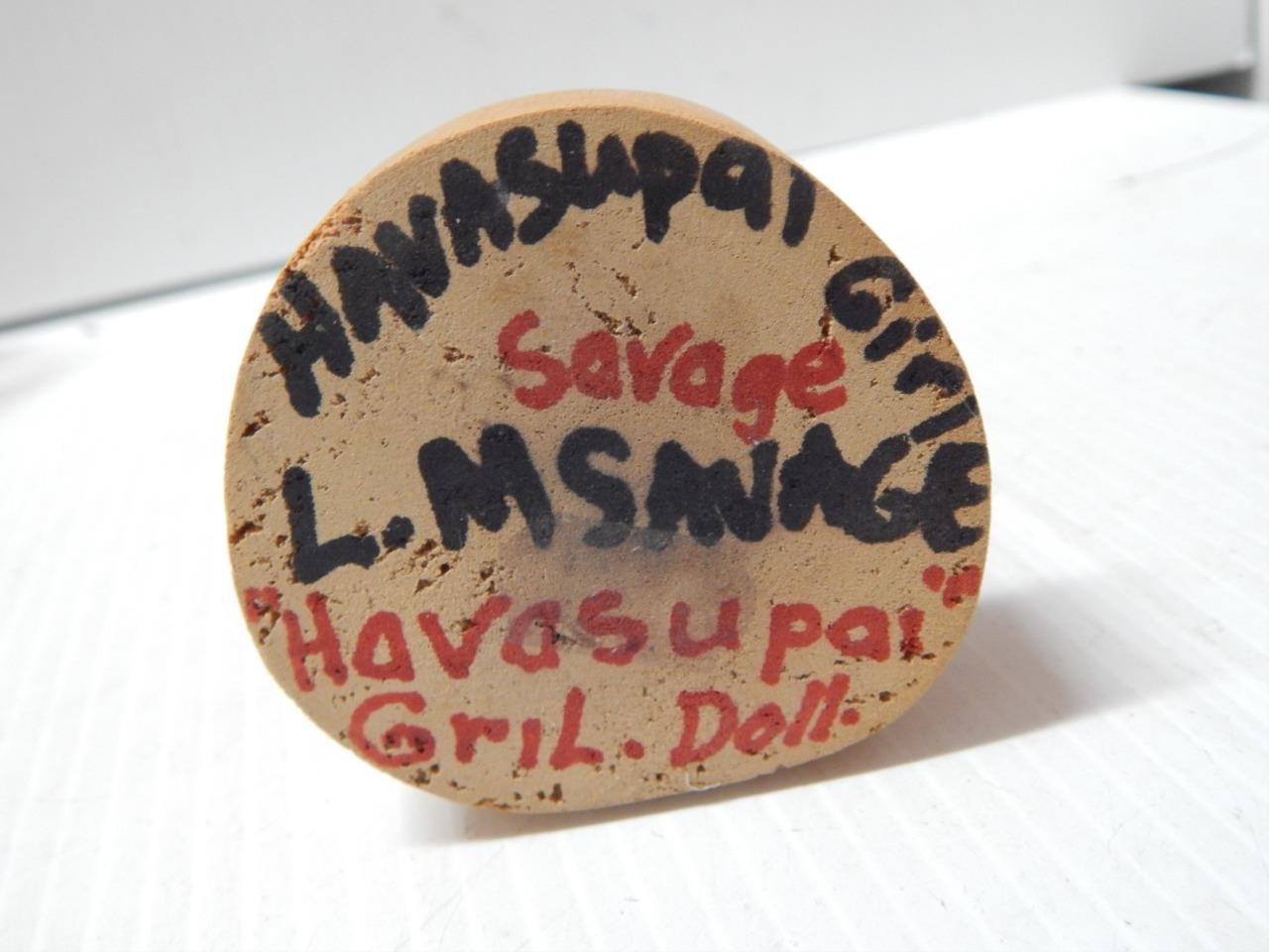 VINTAGE L.M. SAVAGE SGND HOPI PUEBLO INDIAN HAVASUPAI GIRL KACHINA DOLL / CRVG