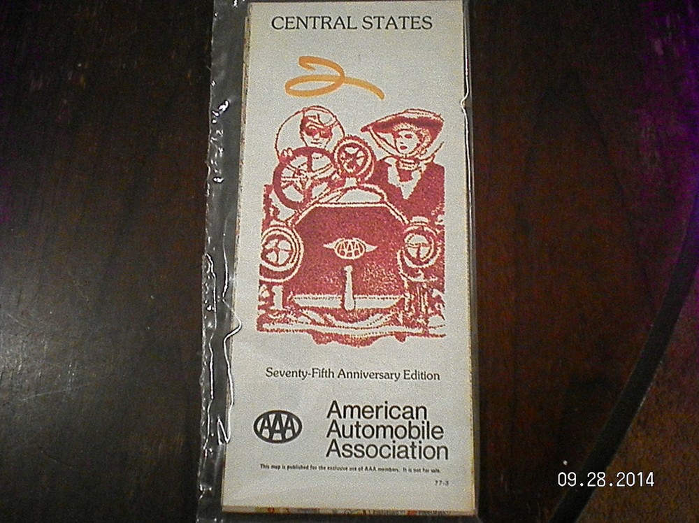 1977   AAA  " CENTRAL STATES" ROAD MAP