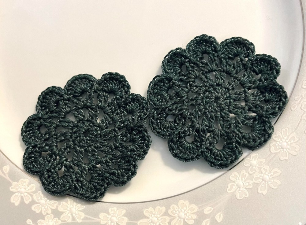 2 Small Crocheted Doilies, Textile Ephemera