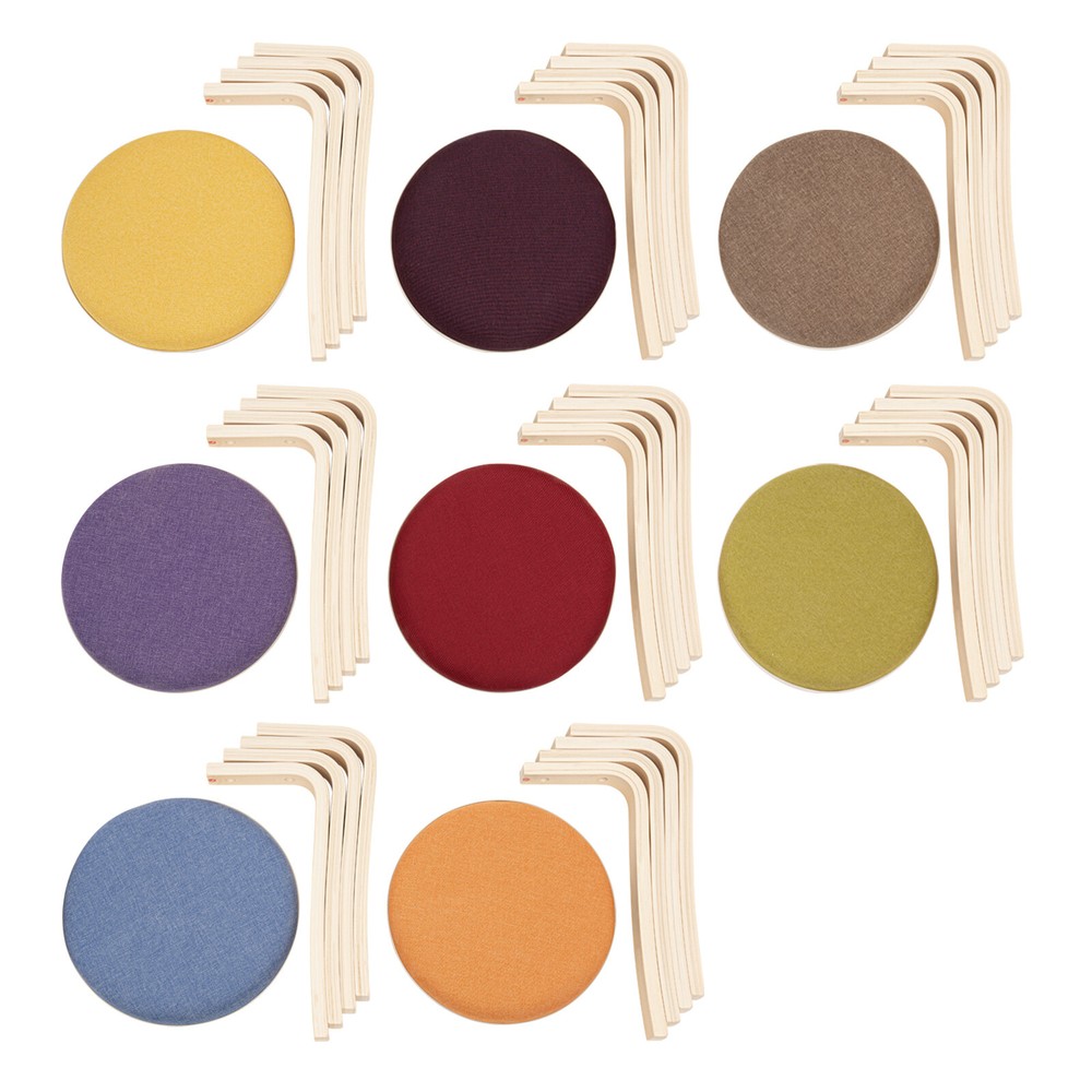 Stackable Stools, Stackable Round Stools, Set of 8 Stacking Wooden Stools