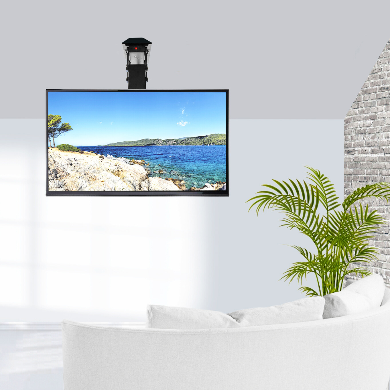 Electric Motorized Flip Down Pitched Roof Ceiling TV Mount for 23" to 55" Screen