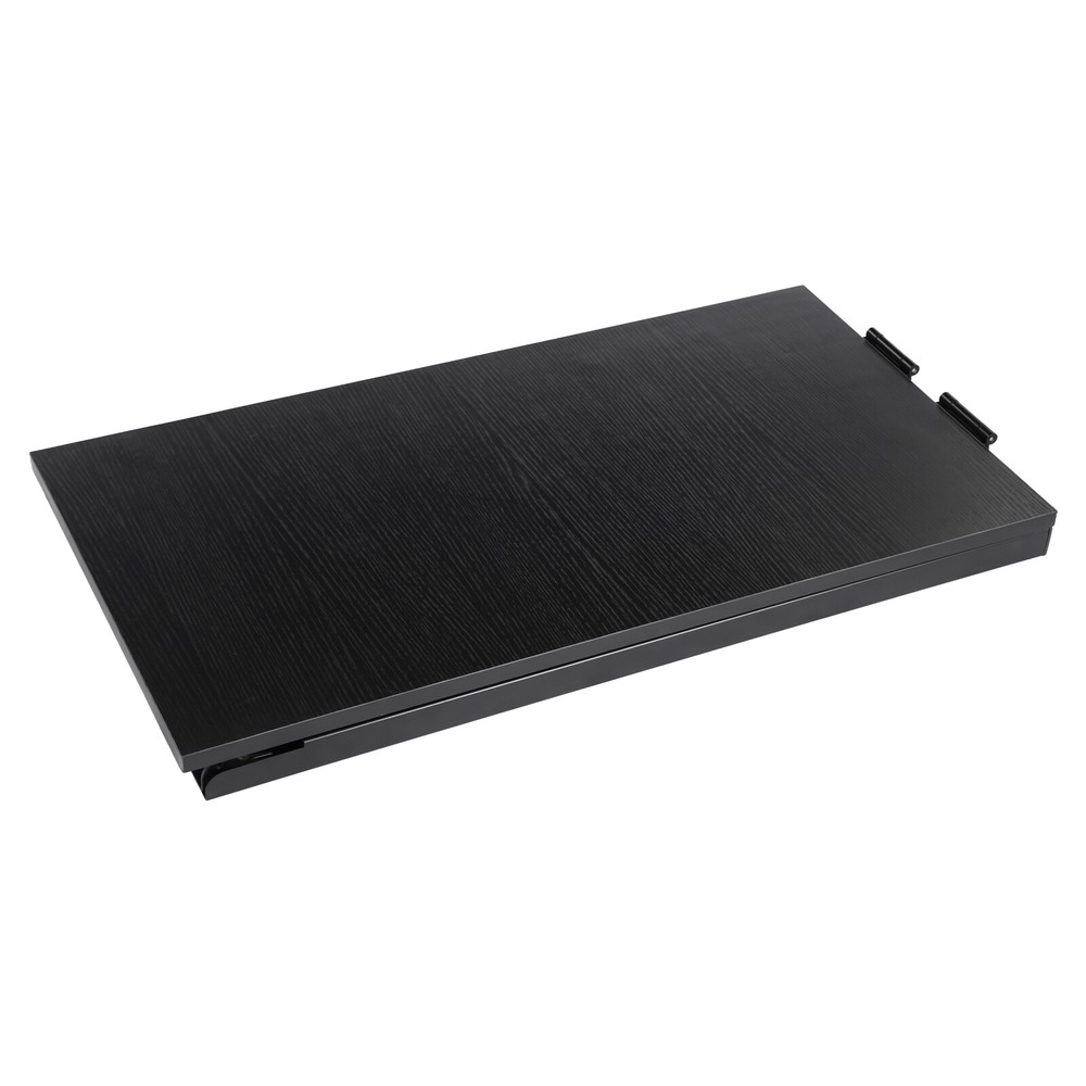 Black Folding Dining Table L-Shape Wall Mounted Floating Folding Table 132.28lbs
