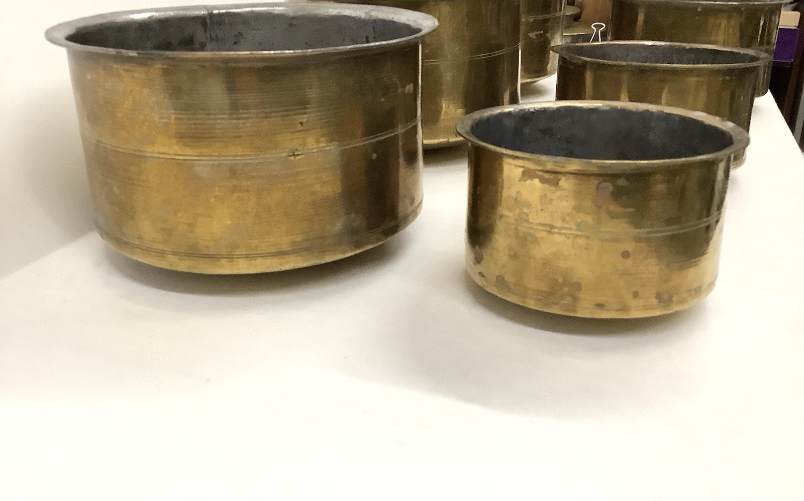 NEW LOWER PRICE--Vintage Traditional Indian Tin Lined Brass Cookware