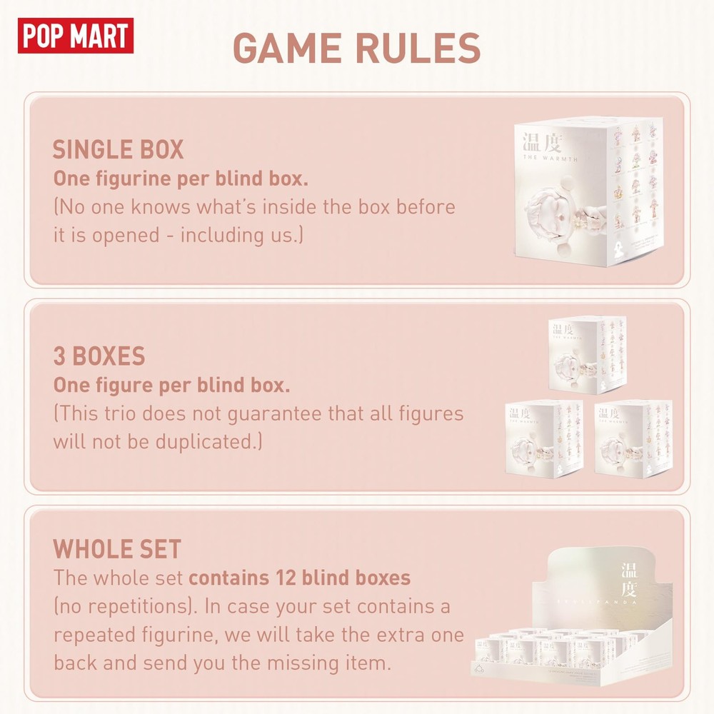 POP MART SKULLPANDA Warmth Series, Blind Single Box, Temperature