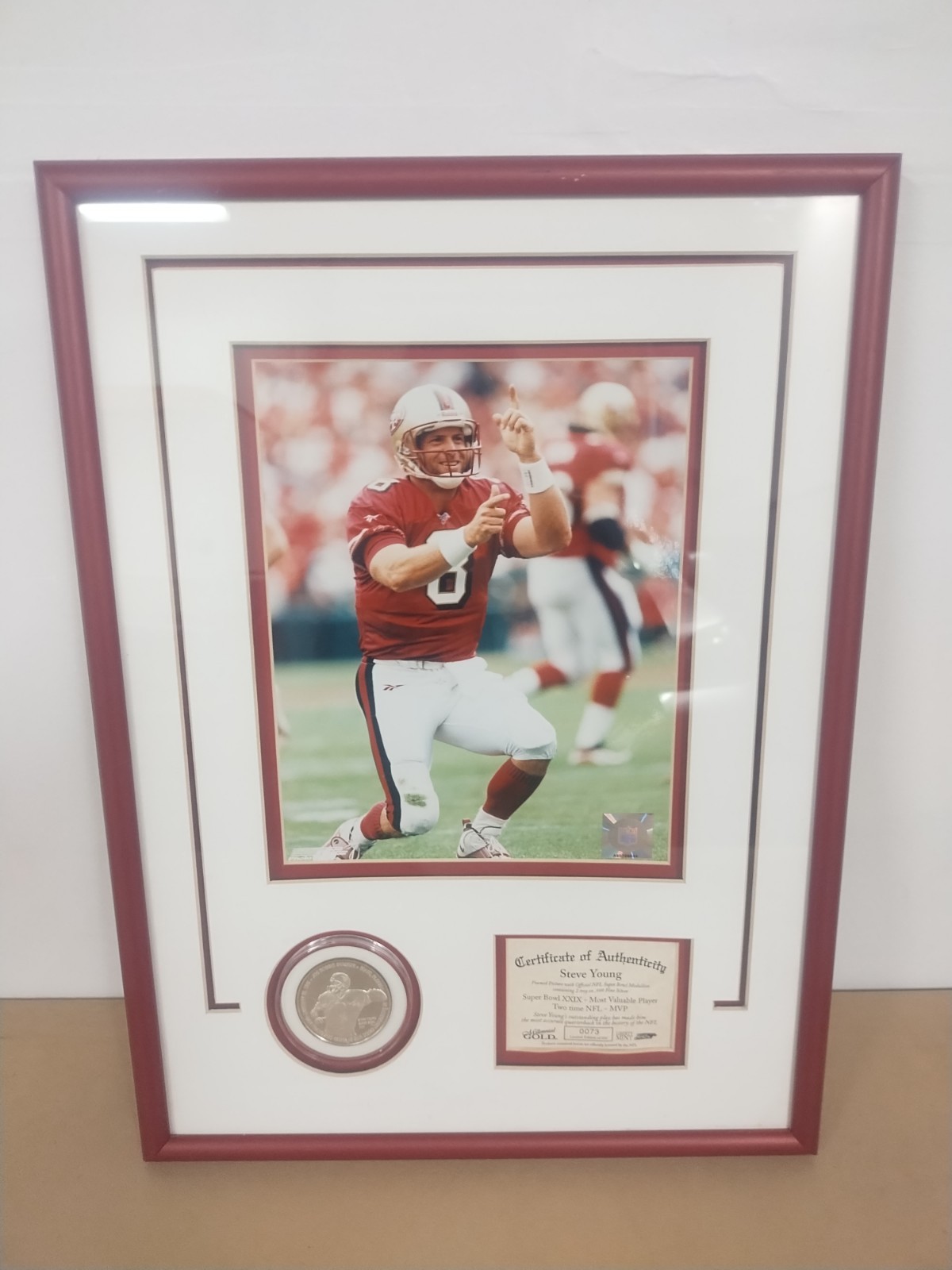 Steve Young Super Bowl XXIX MVP Coin .999 Pure Silver 2 Troy Ounce NFL BYU 49ers