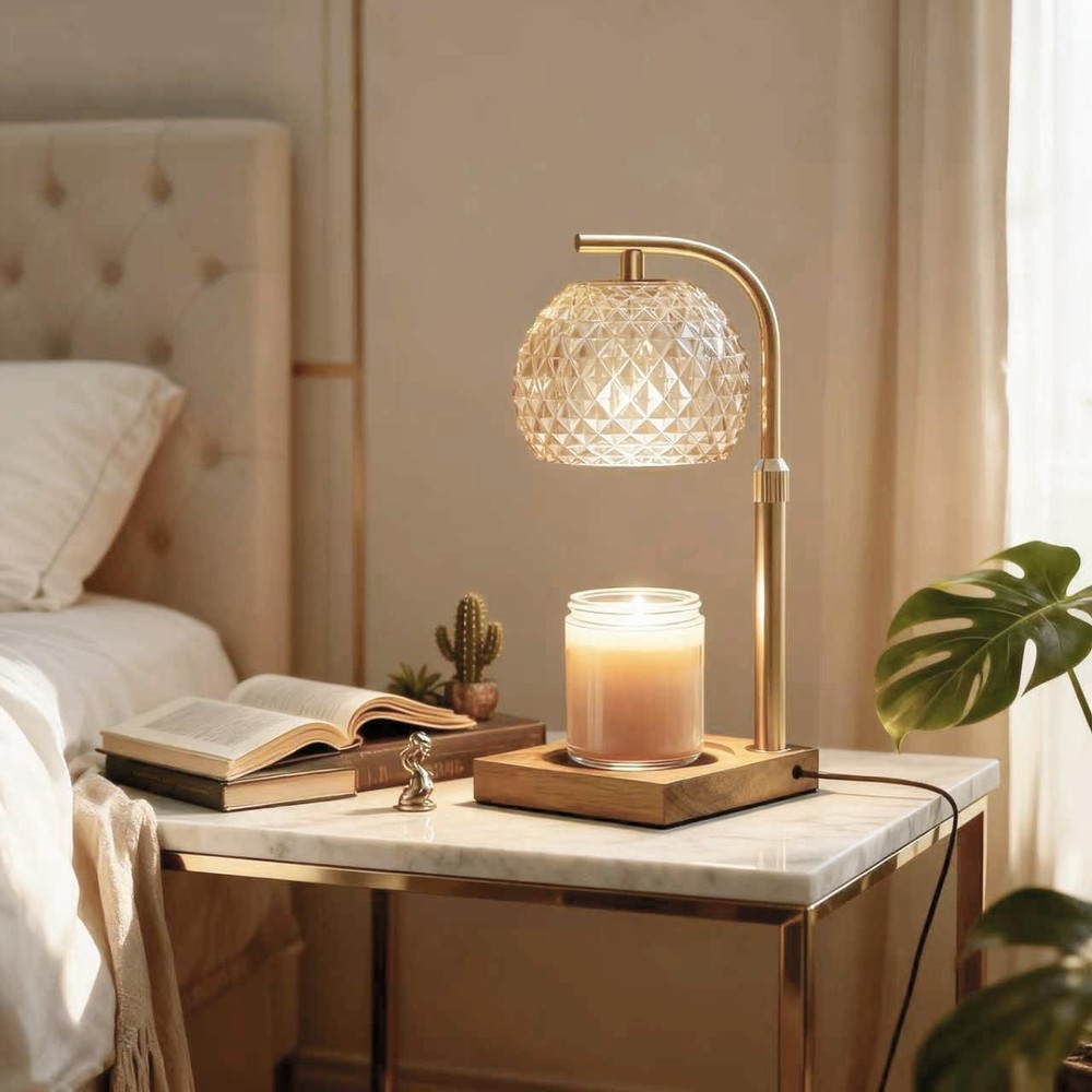 Candle Warmer Lamp with Timer, 7 Levels Temperature, Adjustable Height - Melts
