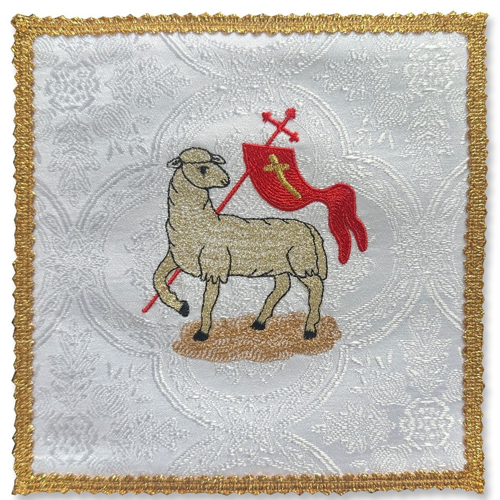 Chalice Pall, The lamb of God , Damask