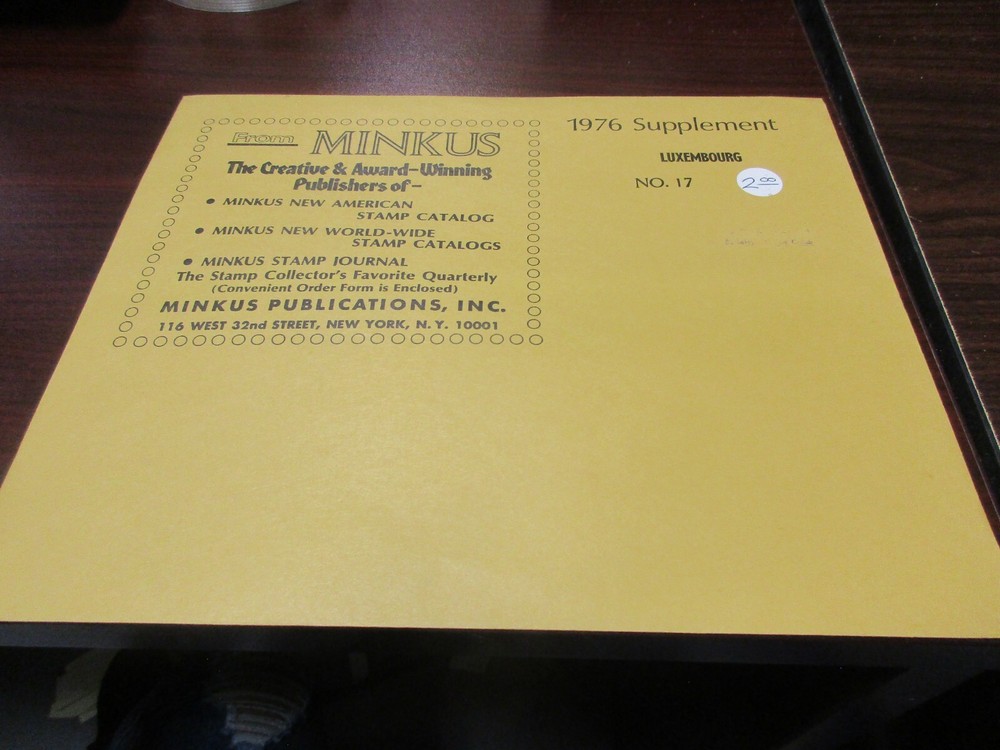 "MINKUS" 1976  SUPPLEMENT  LUXEMBOURG  #17  W/FREE SHIPPING!!!