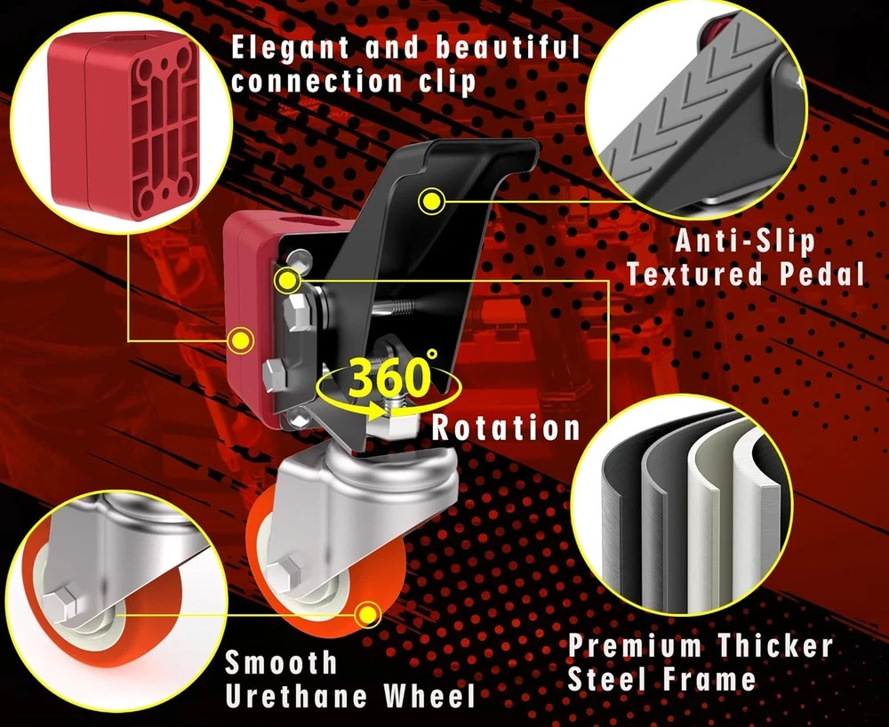 Milwaukee Packout Front Wheels Upgrade Kit for Easy Rolling Dolly Conversion