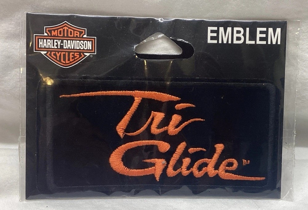 Harley-Davidson Tri Glide Patch Emblem Orange Logo New in Package