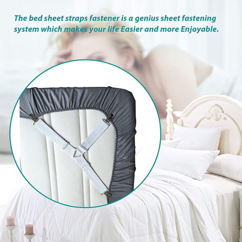 Bed Sheet Holder Straps Fitted Sheet Keepers Bedsheet Holders Fasteners - Elasti