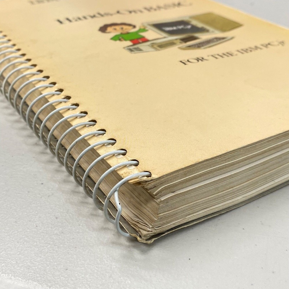 IBM PCjr Computer Manual Hands On Basic for 80s Personal Comp Spiral Book 1983