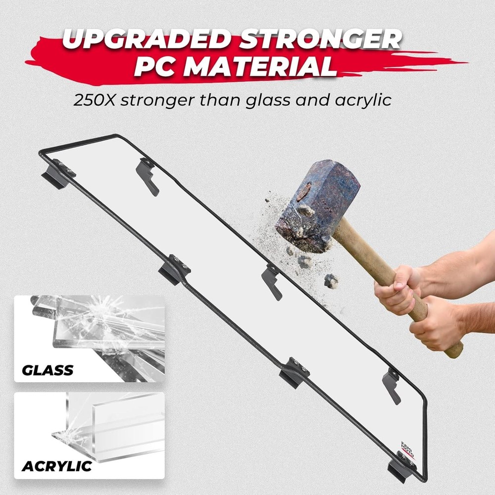 Hard Coated Rear Window, Pre-installed Back Windshield Compatible with Polari...