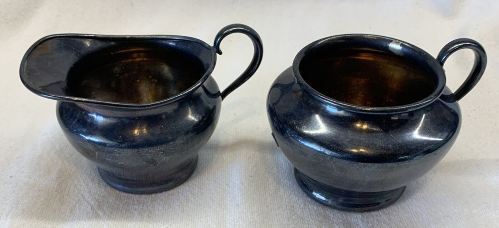 Silver Plate Rogers Federal Style Cream and Sugar Set