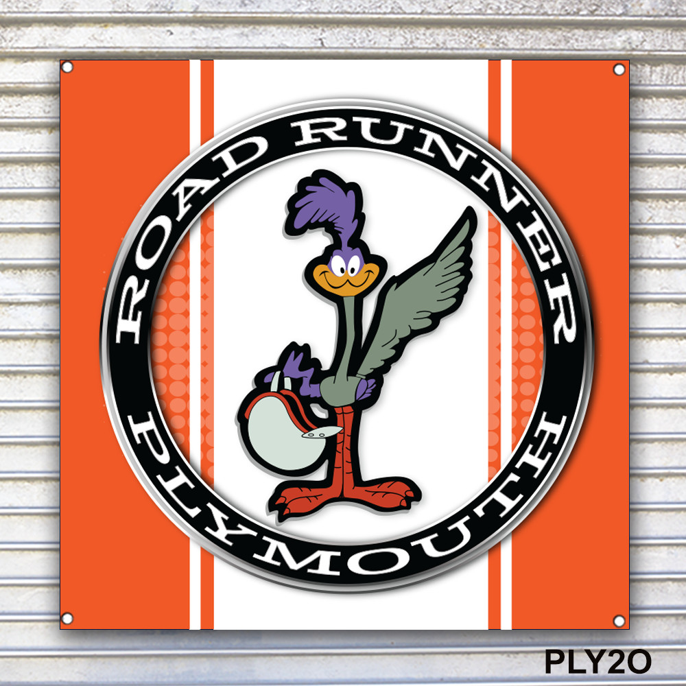 Plymouth Road Runner Banner Sign Wall Art