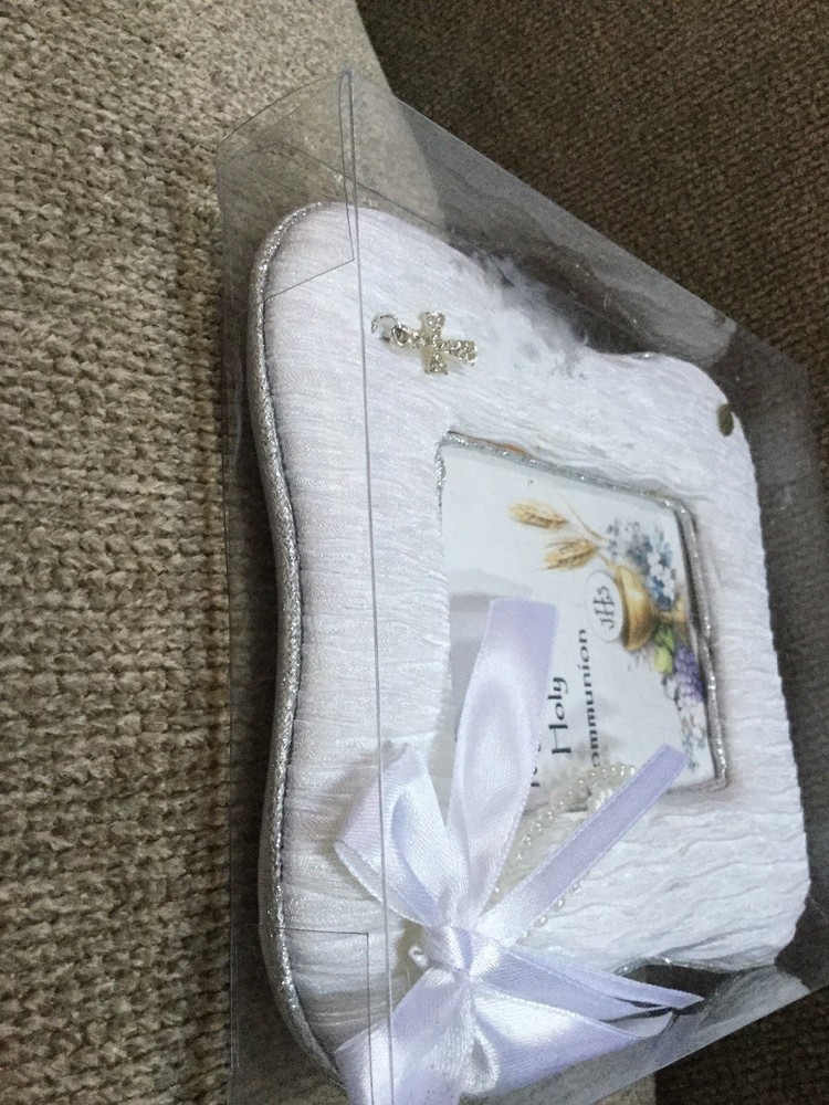 First Holy Communion White Satin Picture Frame