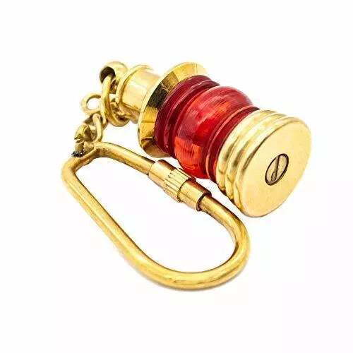 Medieval Brass Lantern Nautical Functional Keychain Miniature Handmade Gift