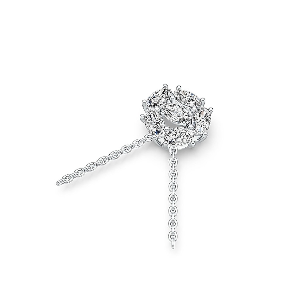Sterling Silver Semi Mount Pendant Setting Oval OV 5X3mm