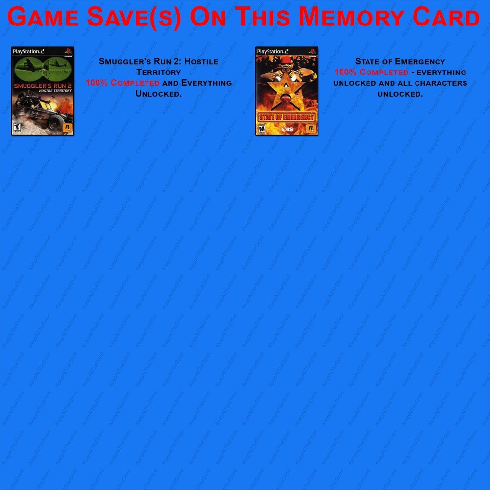 Bully Official Memory Card Unlocked Saves