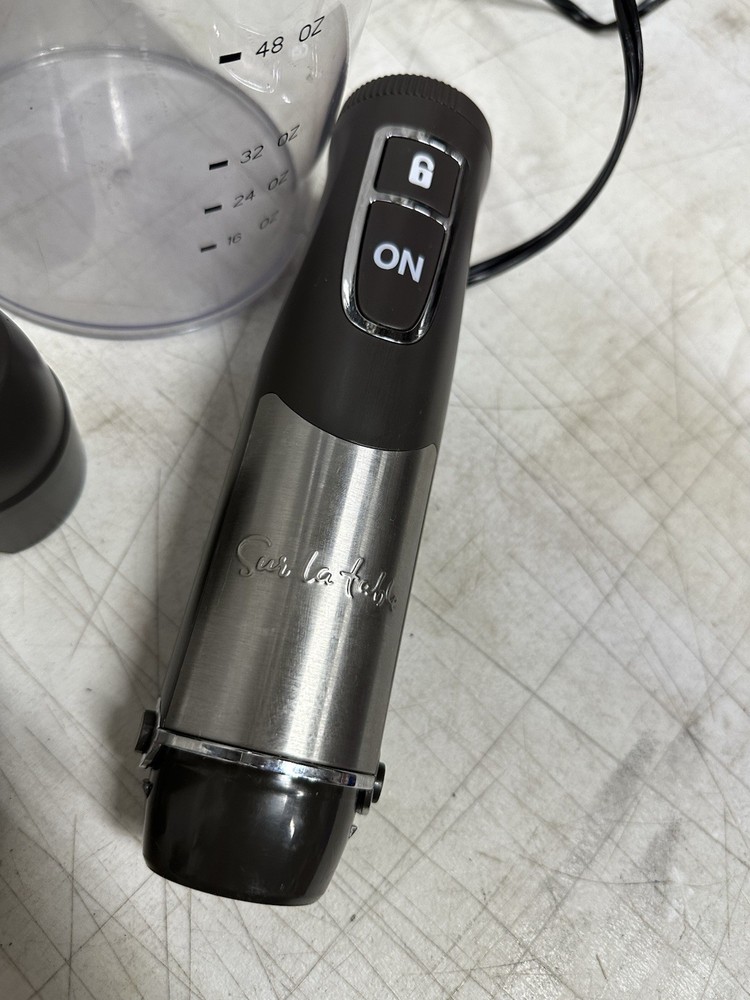 Sur La Table Hand Immersion Blender with Whisk & Easy Storage